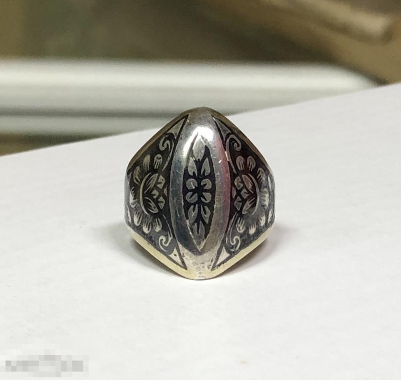 КОЛЬЦО ПЕРСТЕНЬ СЕРЕБРО 925 ПРОБЫ, КЛЕЙМО СО ЗВЕЗДОЙ