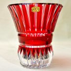 Ваза красный хрусталь
