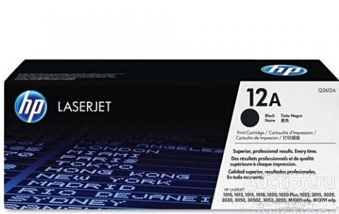 Картридж HP 12A, черный / Q2612A