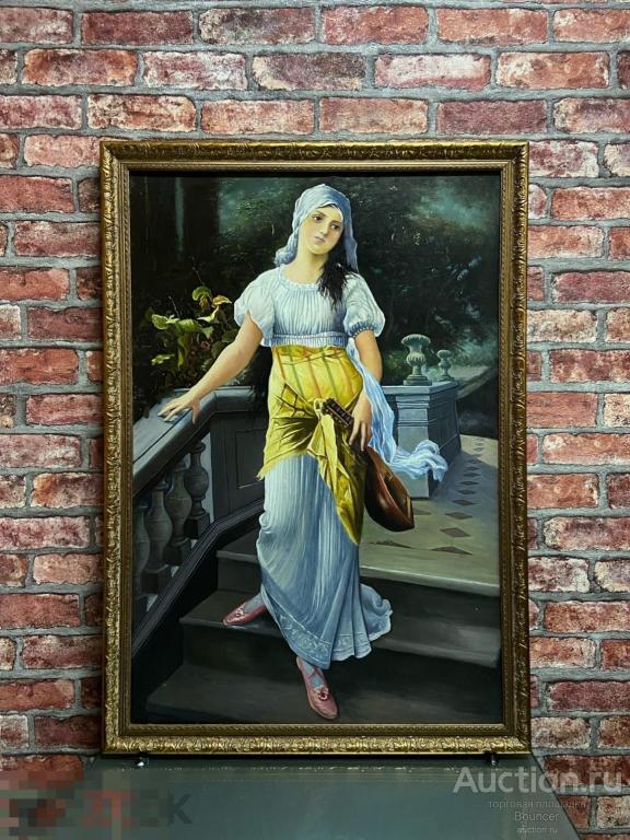 Картина "Девушка". Холст, масло. Подпись художника. 2003 год 