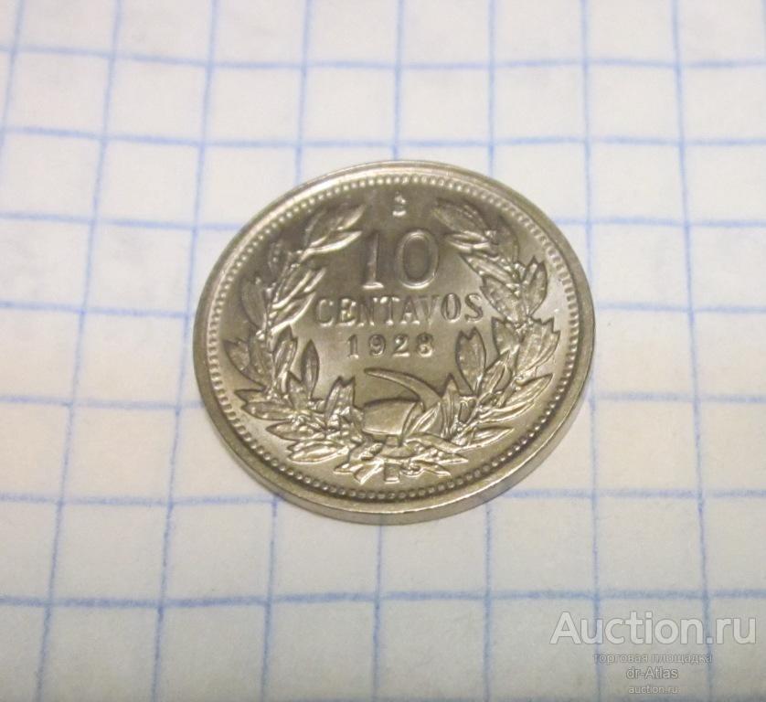 Чили 10 сентаво 1928 UNC 4716