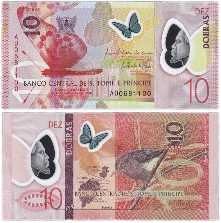 Сан-Томе и Принсипи 10 добр 2016 полимер