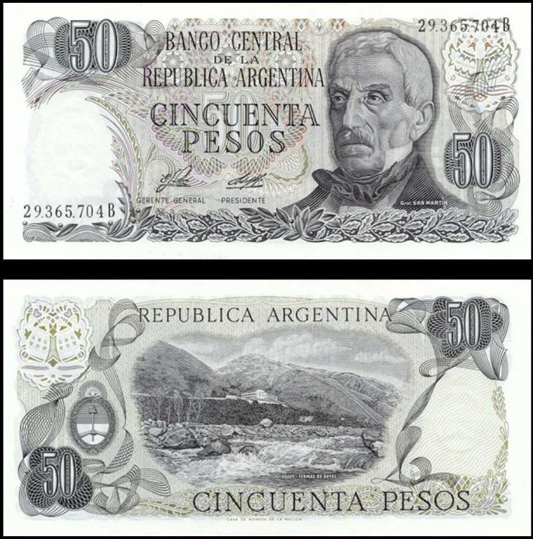 Аргентина 50 песо 1976-78