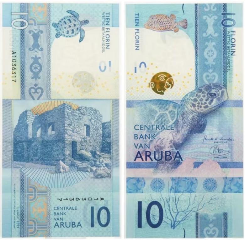 Аруба 10 флоринов 2019