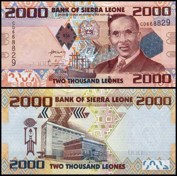 Сьерра-Леоне 2000 леоне 2010-2021