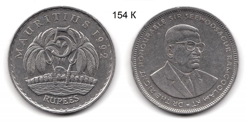 Маврикий. 5 рупий. 1992 год.