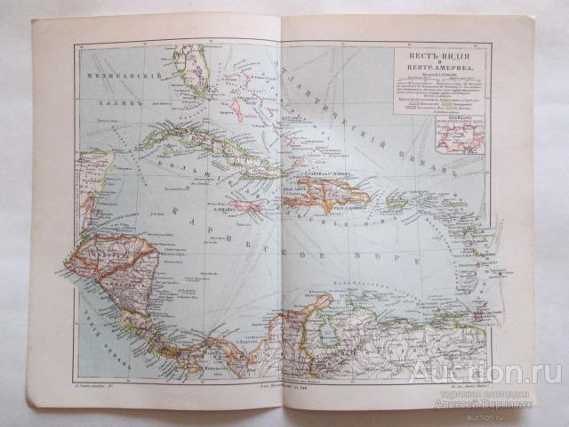 Вест-Индия Хромолитография 1903 года