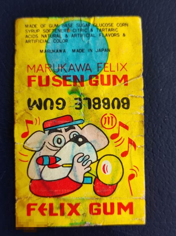 Обёртка MARUKAWA FELIX Япония FUSEN GUM JAPAN вкладыш татуировка жвачка обертка фантик переводилка 