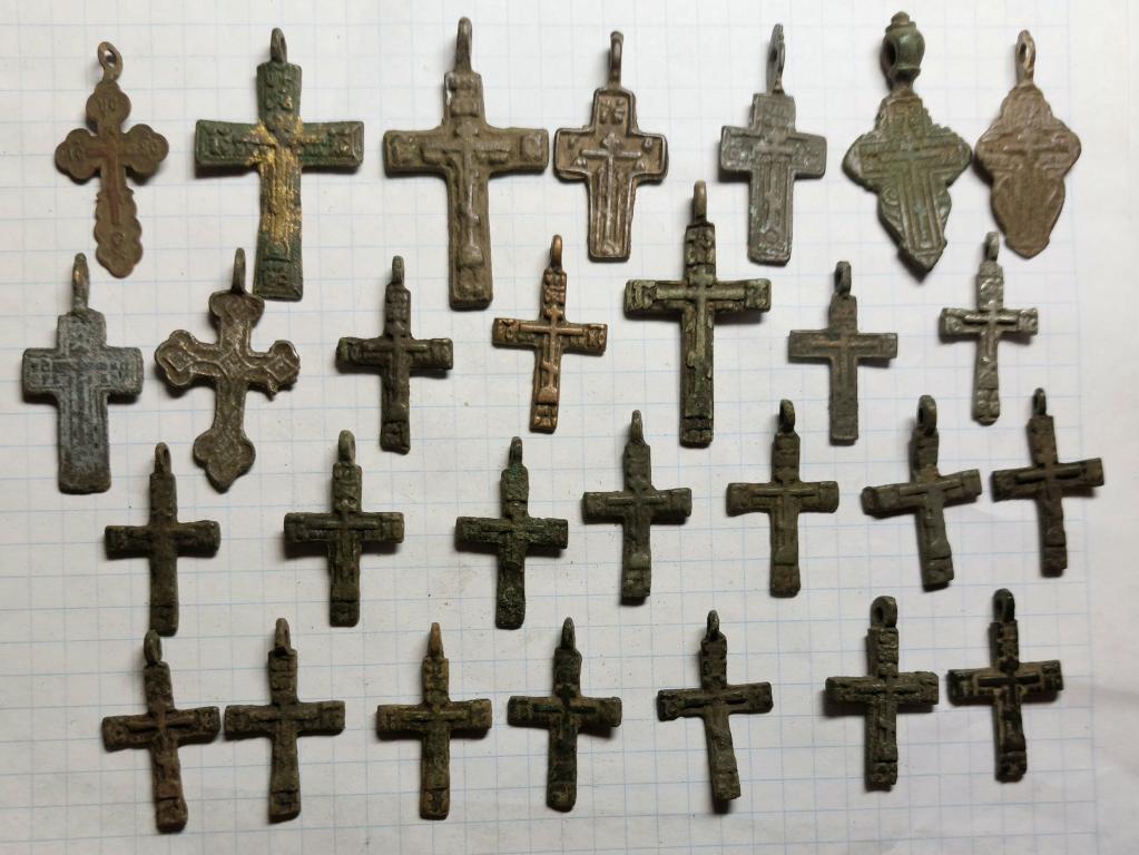 Старинные нательные крестики кресты серебрение