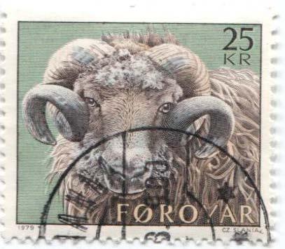 1979.Фарерский о-ва. Баран 1м.гаш