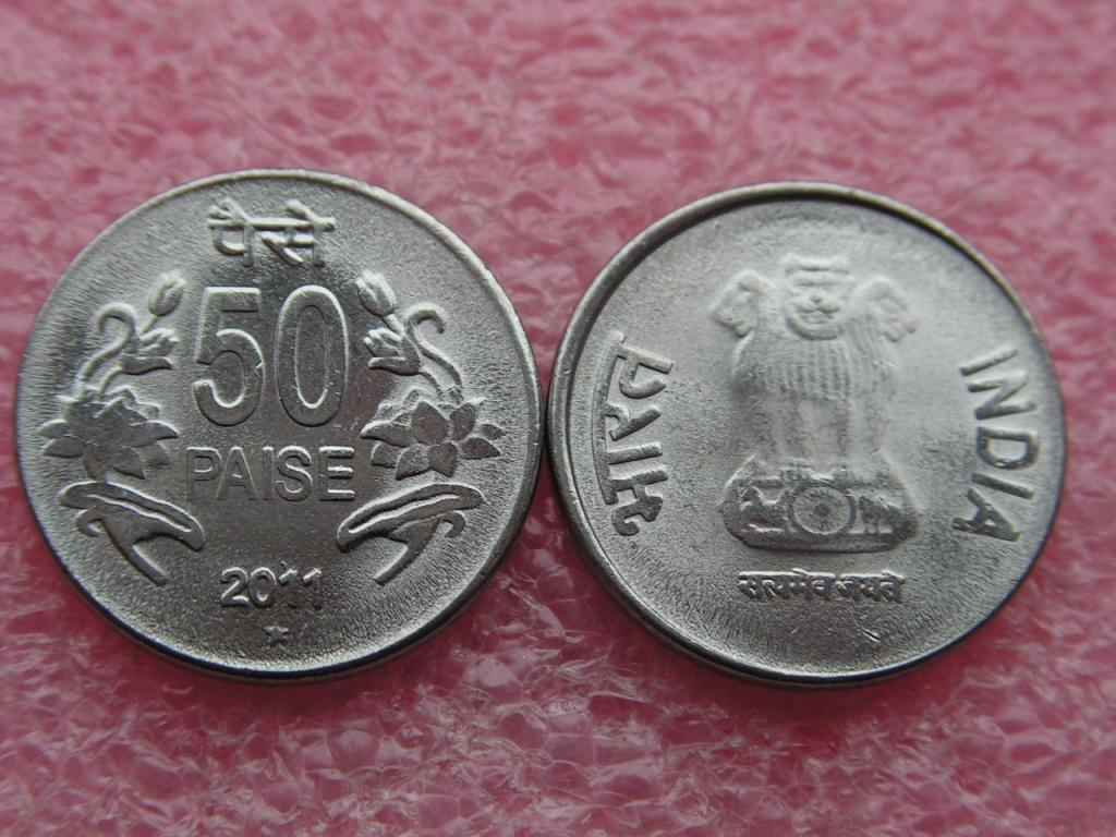 Индия 50 пайса 2011 unc / Хайдарабад