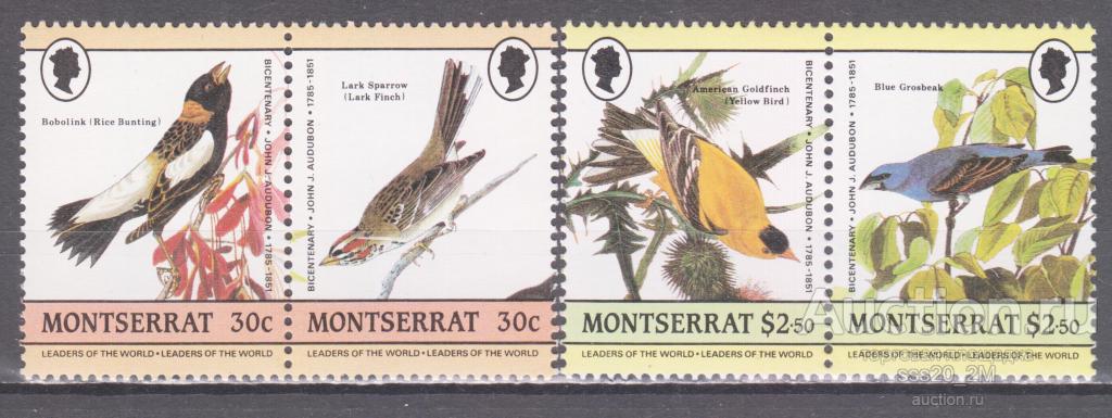 Монтсеррат 1985 птицы Mi599,600,603,604 MNH 2 пары