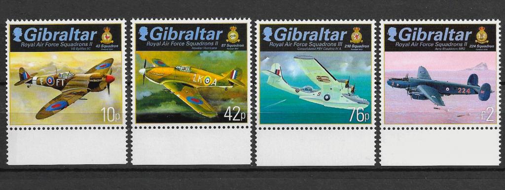 Гибралтар 2013 г. Самолёты, полная серия, 4 марки, MNH **