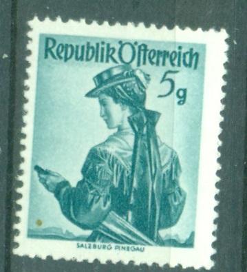 Австрия 1948 г. стандарт Женские костюмы регионов Австрии негашеная**