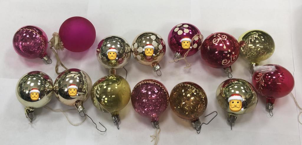 Новогодняя елочная игрушка Шар диаметр 5,5-6 см СССР НА ВЫБОР