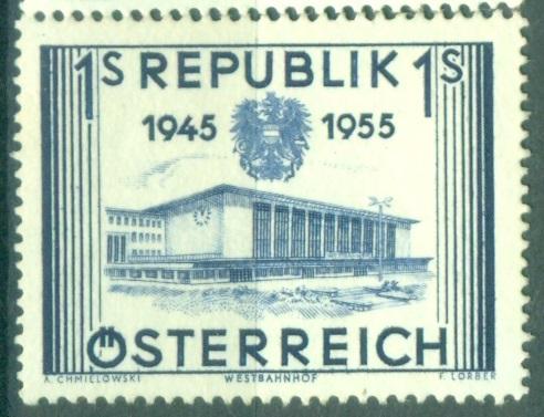 Австрия 1955 г. 10 летие республики негашеная**