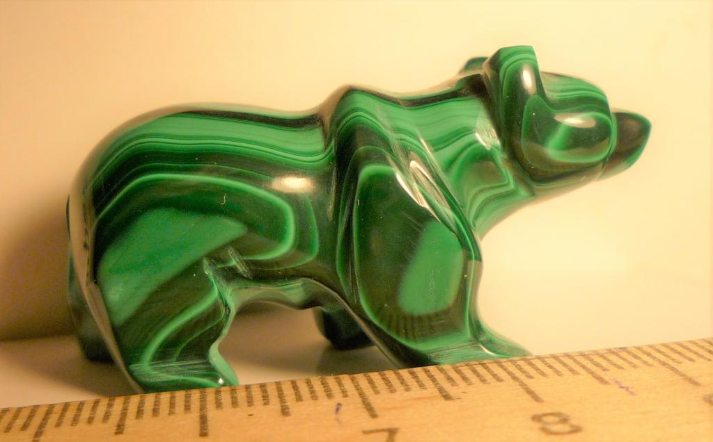 МАЛАХИТ медведь 45*18*15 (мм), 32г