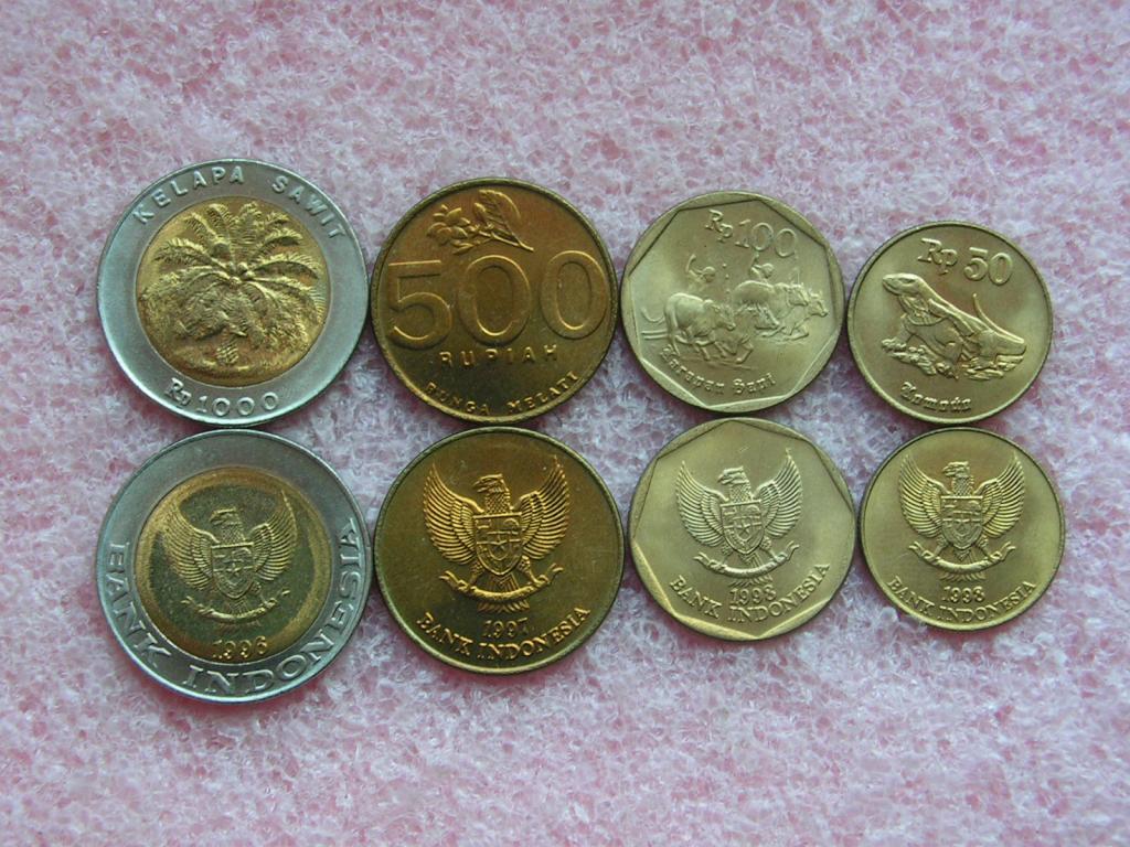 Индонезия набор 50 100 500 1000 рупий 1996-1997-1998 unc