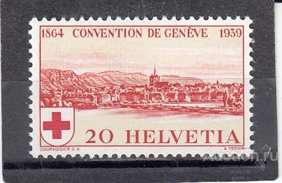 HELVETIA  ШВЕЙЦАРИЯ  Женевская конвенция № 357  1939  Сост**  MNH