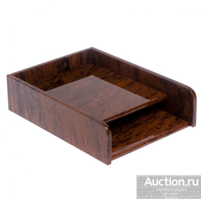 Лоток для бумаги А4 из обсидиана двухъярусный AZY-125798