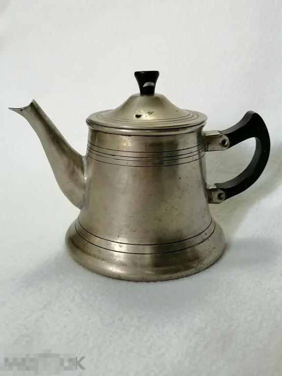Чайник заварочный. СССР. Автоштамп Мосгорисполком, мельхиор, 1950е года.