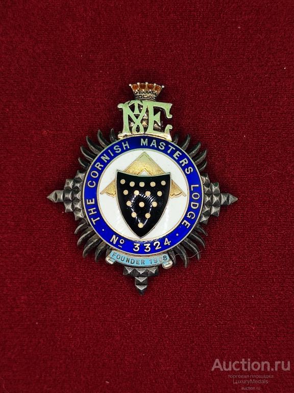 Орден основателя масонской ложи в серебре. Англия
