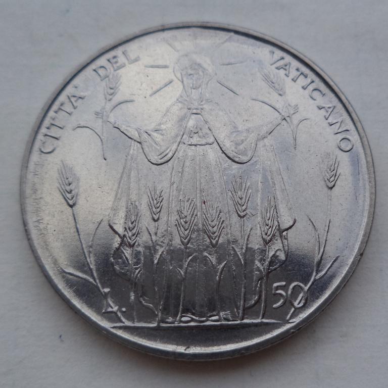 Ватикан 50 лир 1968 год  UNC  п.4