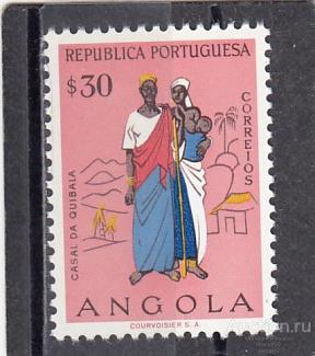 ANGOLA  АНГОЛА ПОРТУГАЛИЯ  Этнография Костюмы Одежда Народы Этно   1957  Сост**  MNH