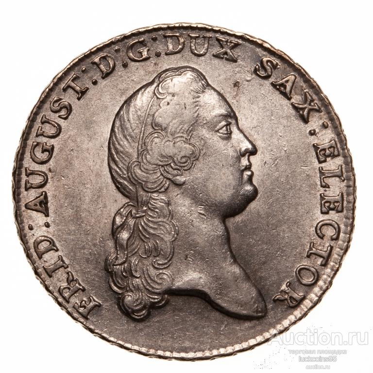 1 талер 1775 год. Фридрих Август III. (Германия). Саксония. Серебро