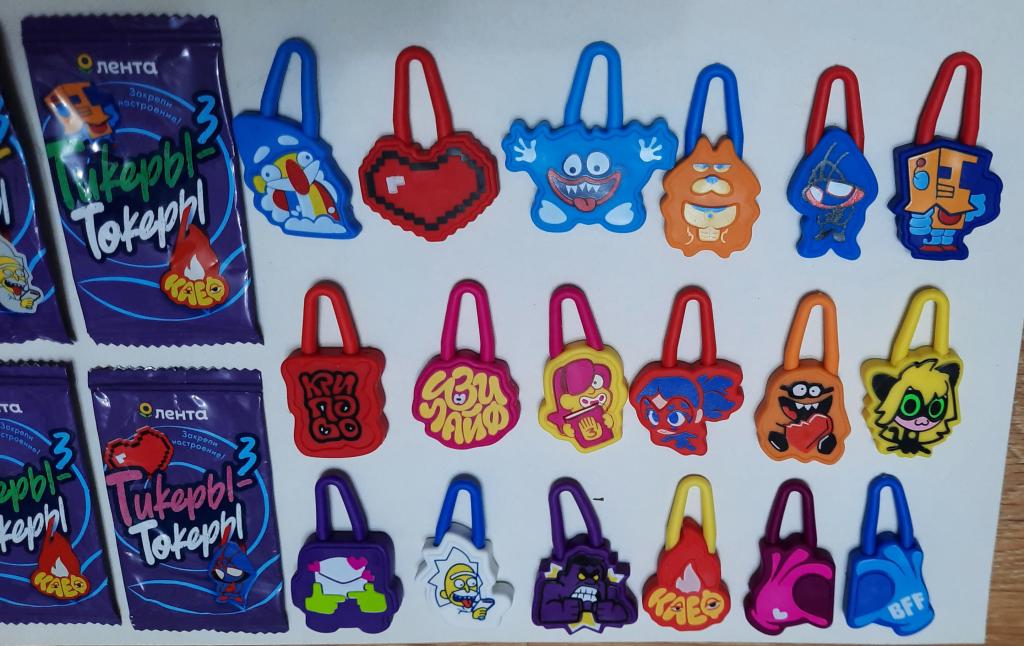 Тикеры Токеры 3 Лента Магазин Акция Коллекция Брелок Подвеска Игрушка набор