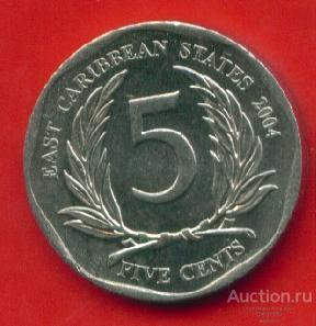 Восточно Карибские государства 5 центов 2004 (х128а)