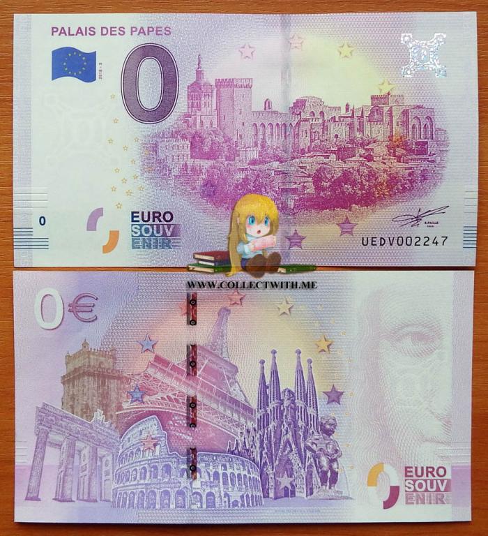 Франция 0 евро 2018 ~ Папский дворец UNC UEDV-2018-3