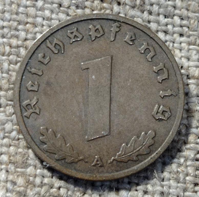 1 пфенниг ("А" - Берлин ) Германия 1938 год.