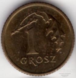 Польша 1 грош 2001 года.
