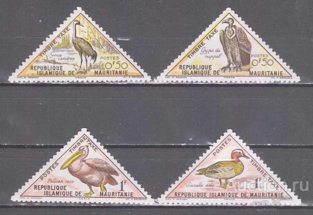 Мавритания 1963 птицы Mi26-29 MNH порто