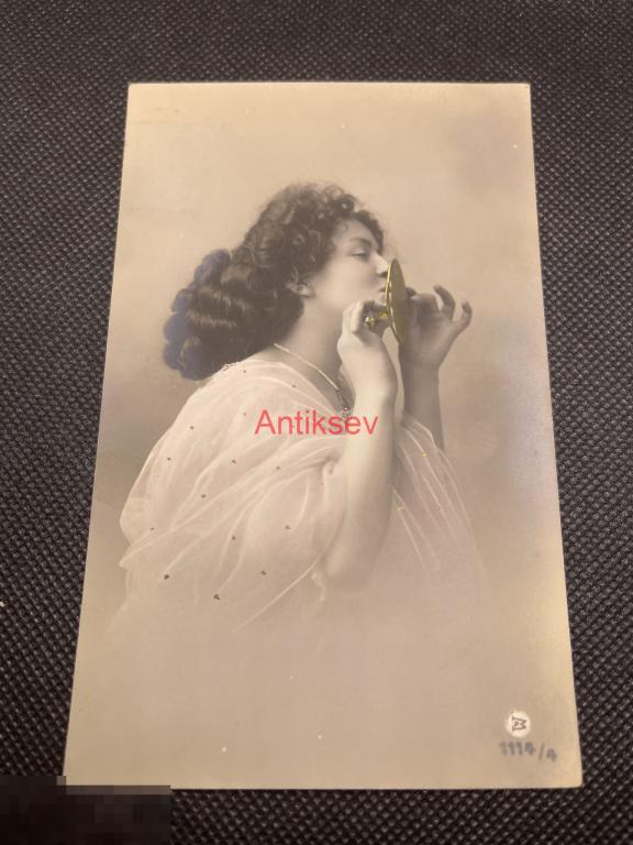 Открытка винтаж иностранная до 1917 Мода 
