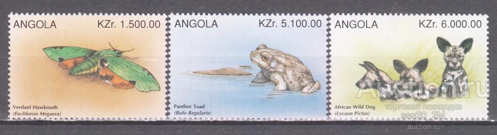Ангола 1996 фауна Mi1027,1029,1030 MNH