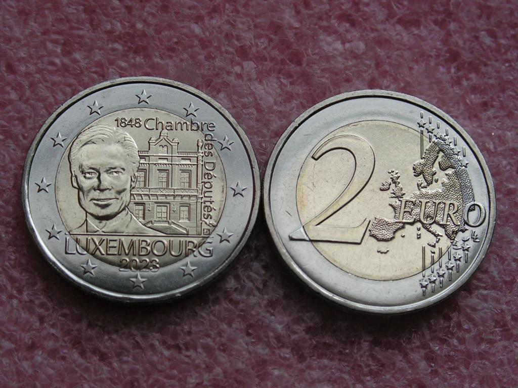 Люксембург 2 евро 2023 палата депутатов и первая конституция 175 лет unc