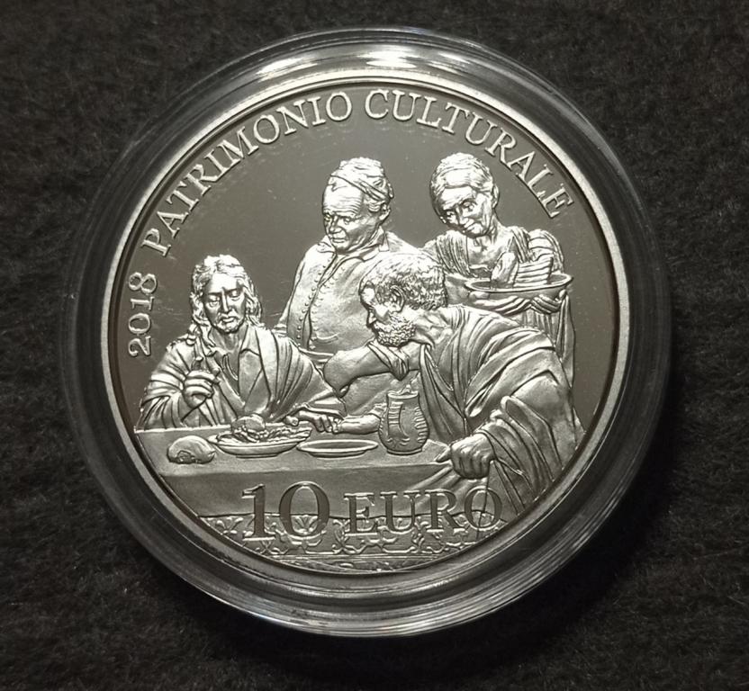 Сан-Марино 10 евро 2018 г. Год культурного наследия. Серебро.