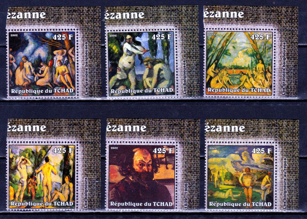 Марки Чад 2002 г. Живопись Серия 6 марок MNH **  Искусство