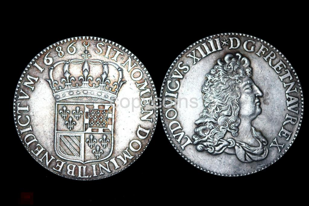 1 экю 1686 год Франция Людовик 14 М4622 