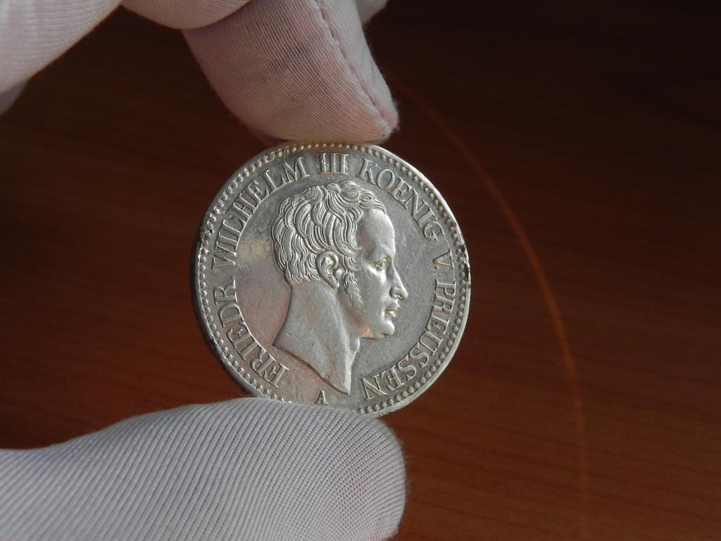 СЕРЕБРО  !!!  РЕДКОСТЬ !!!  1 ТАЛЕР 1827 г. Фридрих Вильгельм III.ПОДЛИННОСТЬ 100%.