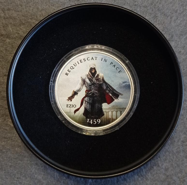 США. Раунд. Кредо убийцы. Эзио. Цветная. Тираж 500 шт. Серебро