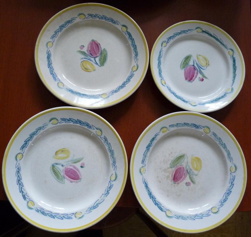 Тарелки тюльпаны, ЗиК, 4 шт