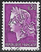 Франция. 1967. Марианна Шеффера. Гашение.