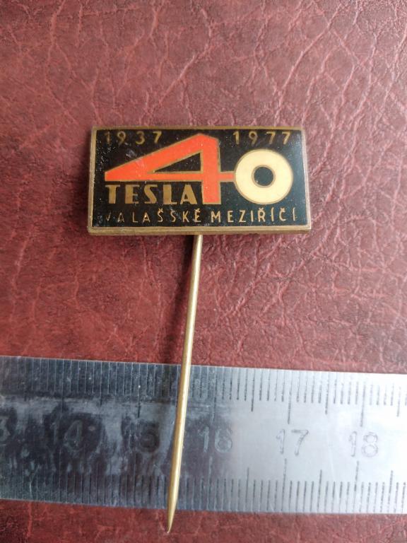 Значок TESLA, Чехословакия. тяж.мет.
