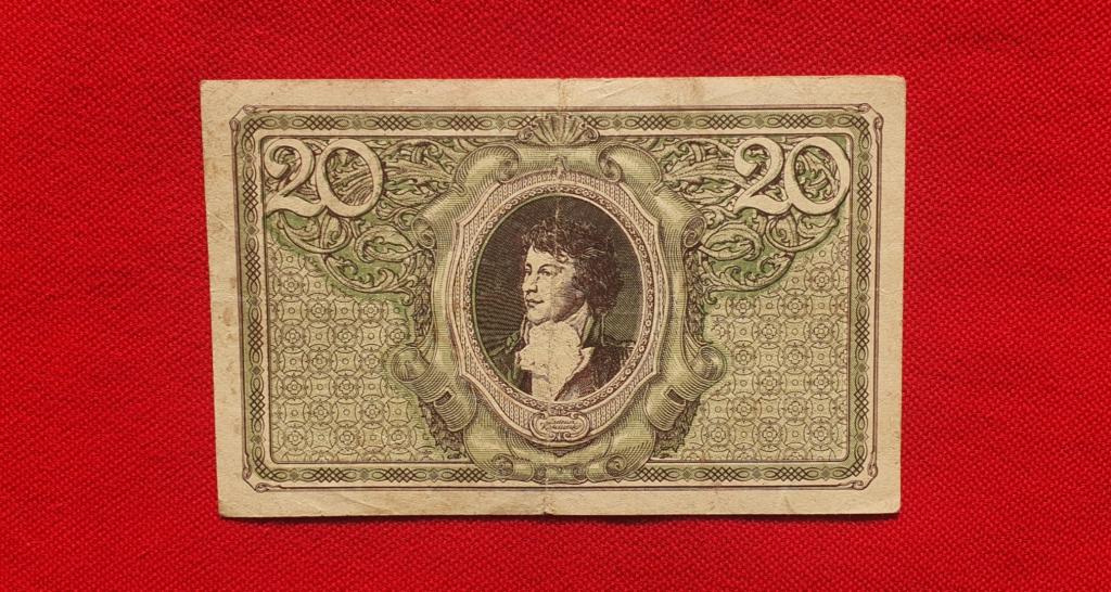 20 марок "Bank Polski", 1919 (1924) год, республика Польша (2)