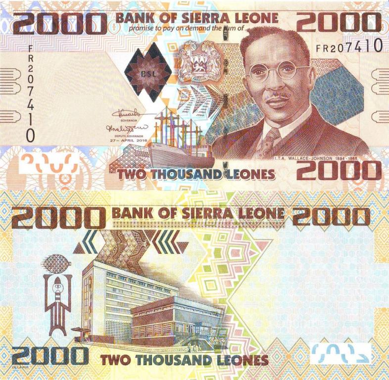 Сьерра-Леоне 2000 леоне 2016 P31c пресс unc
