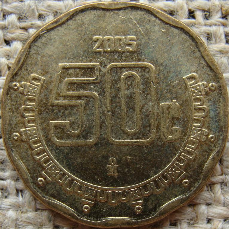 50 сентаво 2005 год. Мексика