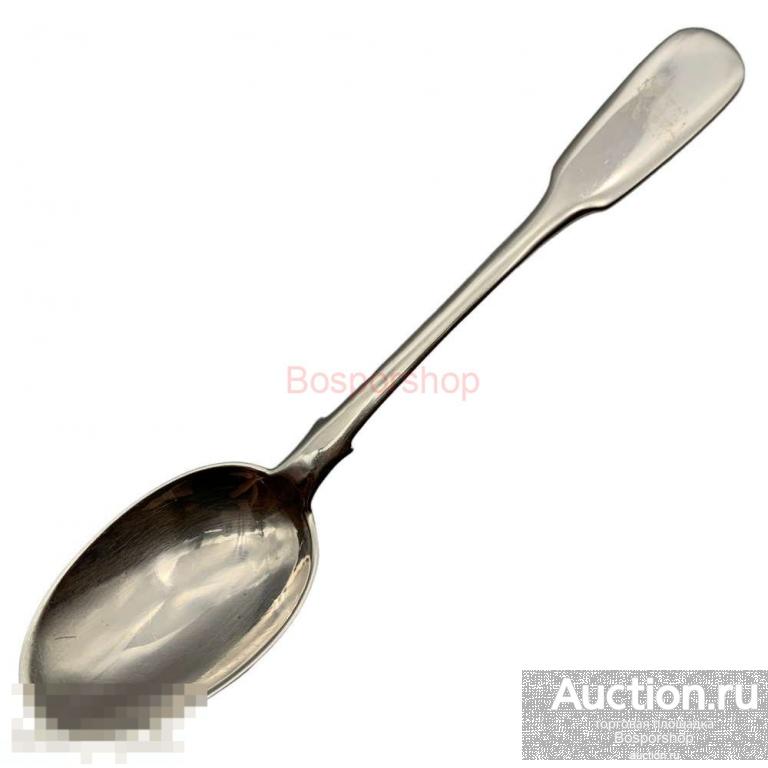 Серебряная чайная ложка, 0.84 проба, 1860-1890 гг., (ПА) Российская Империя 